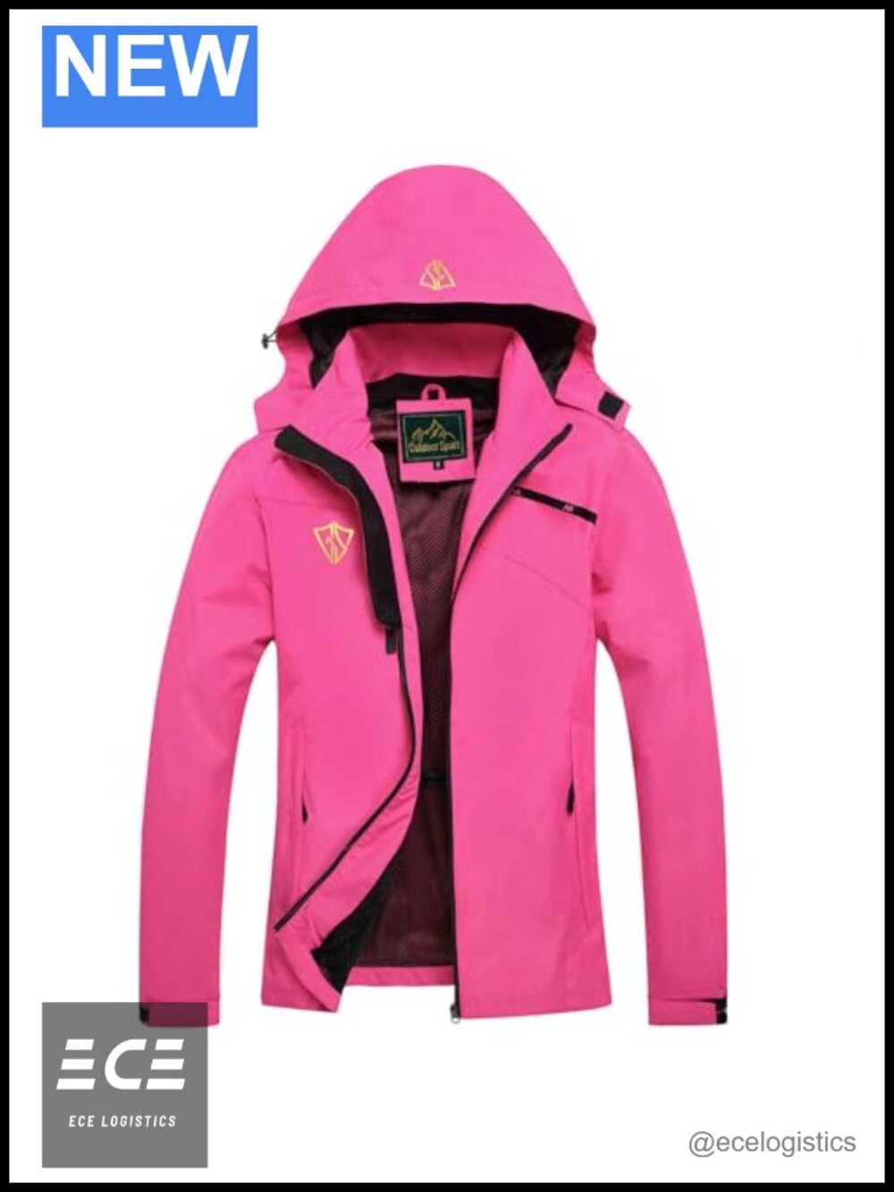 Women's Waterproof Lightweight Packable Rain Jacket Hooded Windbreaker